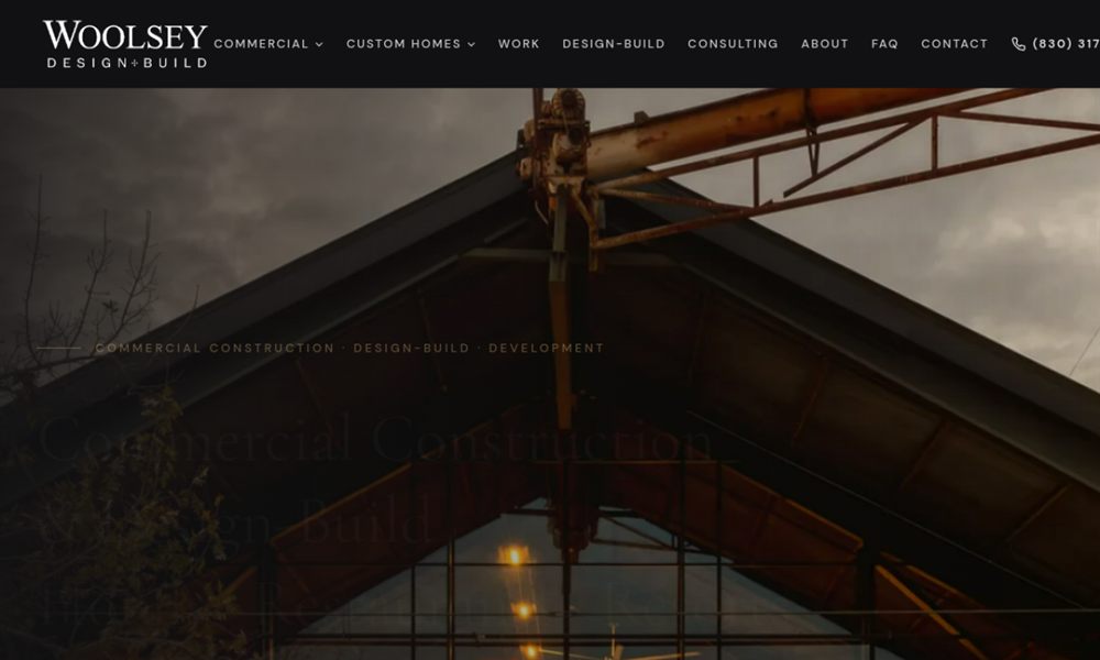 Woolsey Design Build website